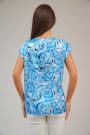 Women's elegant blue floral blouse 4190-134