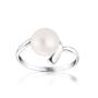 Silver ring with white freshwater pearl SR0002A Swan