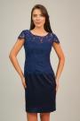 Women's blue lace occasion dress 72307-472