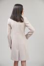 Long elegant women's coat in beige color 12112-207