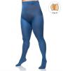 Plus size microfibre blue tights with additional band 60 DEN