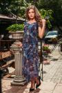 Ladies long dress with blue flowers Avangard