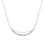 Elegant silver necklace with zirconia stone XH4016N Swan