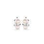 Silver earrings with pink pearls FN562ER Swan