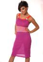 Purple dress with striped beltZ-10