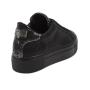 Women's sneakers with a high sole combination of black and silver color LOLI01BLACKBRZ