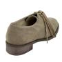 Women's taupe suede leather shoes with ties