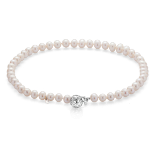 Fresh water pearl necklace 9-10mm R1667NW Swan