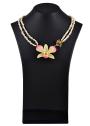 Necklace with FOP and Real Orchid Flower Tenderness Dannyra Jewels