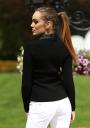 Ladies black jacket with knitted back and sleeves and 4 pockets Zfashion