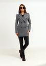 Ladies long jacket in black and white 42115-934