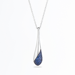 Silver necklace with tanzanite JT7954N Swan