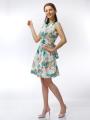 Women's dress with floral print 6192-110