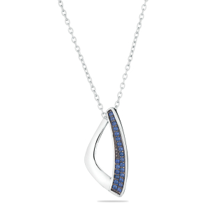 Silver necklace with tanzanite JT7813N Swan