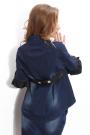 Women's denim coat with long back Avangard