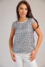 Bluza de dama cu maneca scurta cu paiete fine 82320-970