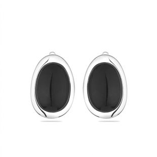 Silver Earrings with black onix GL1347E Swan