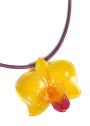 Colier cu orchidee naturala si lant din matase model 11 Dannyra Jewels