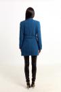 Women's wool short coat in petrol color 12307-425