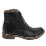 Women's brown leather scratches effect boots