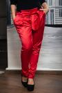 Women's red trousers with tucks Avangard