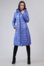 Women's winter jacket with a hood in light blue color 22204-409