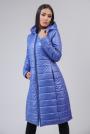 Women's winter jacket with a hood in light blue color 22204-409