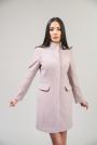 Elegant women's coat in pale pink with an interesting collar 12108-720