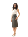 Ladies' gray skirt below the knee 2848