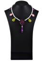 Necklace with Jade, Mayorka Pearls Purple daisy Dannyra Jewels