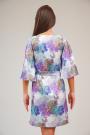 Rochie kimono cu flori de dama mixt lavanda 72221-418