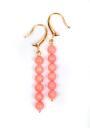 Earrings with pink coral 2 Dannyra Jewels