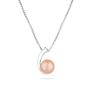 Silver necklace with natural pink pearl SP0002AP Swan