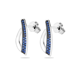 Silver earrings with tanzanite JT7813E Swan