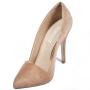 Women's evening camel suede leather shoes